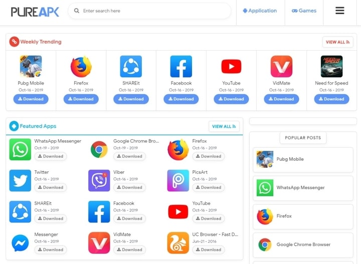 Pure APK Blogger Template