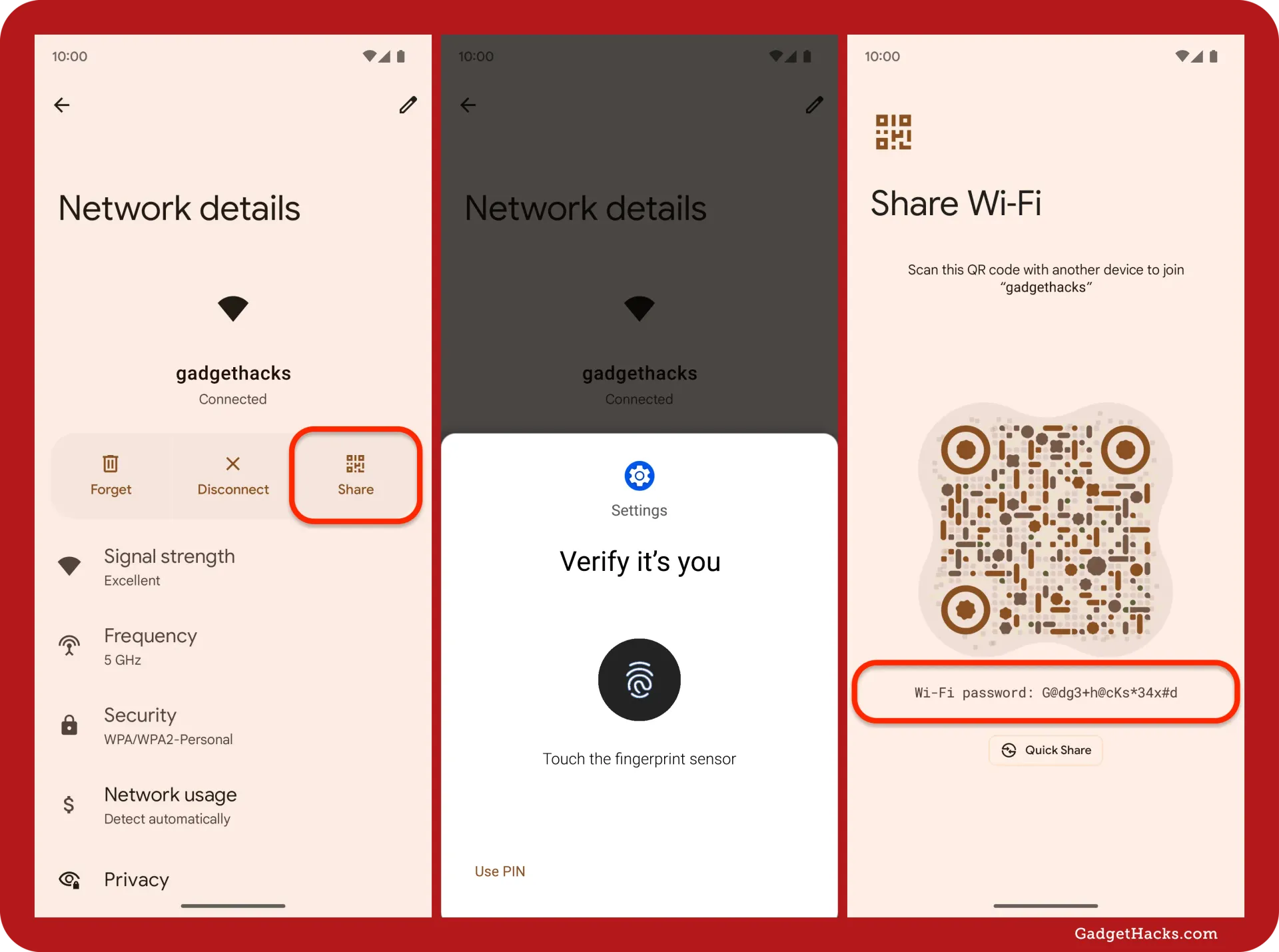 how to find saved wifi password on android